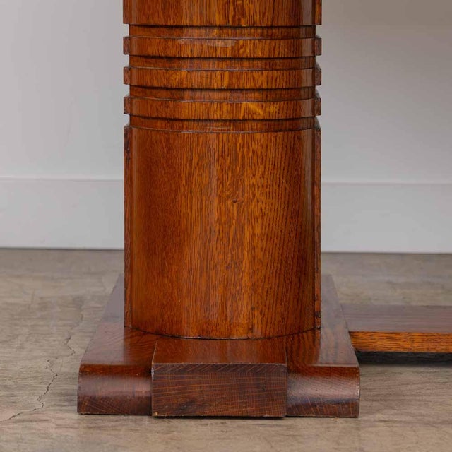 1940s French Carved Wood Dining Table Attributed to Charles Dudouyt For Sale - Image 17 of 18