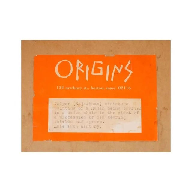 Antique 18Th C Indian Rajput Miniature Mughal Painting For Sale - Image 9 of 9