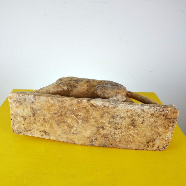 Feline with Cubs Figurine in Marble For Sale - Image 10 of 12