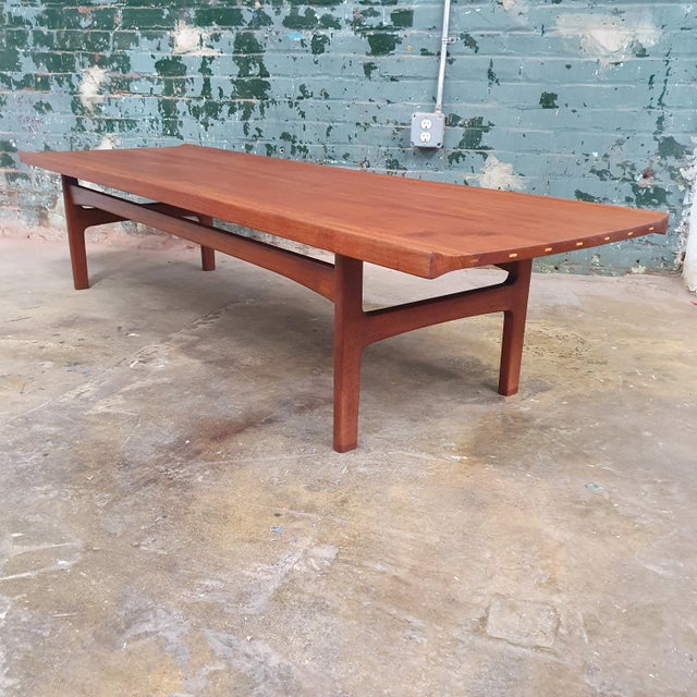 Vintage Solid Teak Coffee Table by Tove and Edvard Kindt-Larsen for Ab Seffle Mobelfabrik For Sale - Image 11 of 11