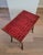 19th Century Victorian Era Chinoiserie Japonism Bamboo Burgundy Red Ceramic Tiled Tray Table For Sale In Dallas - Image 6 of 17