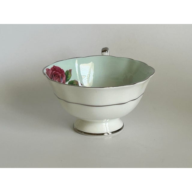 Vintage Paragon English Bone China Rose Teacup and Saucer For Sale - Image 10 of 11