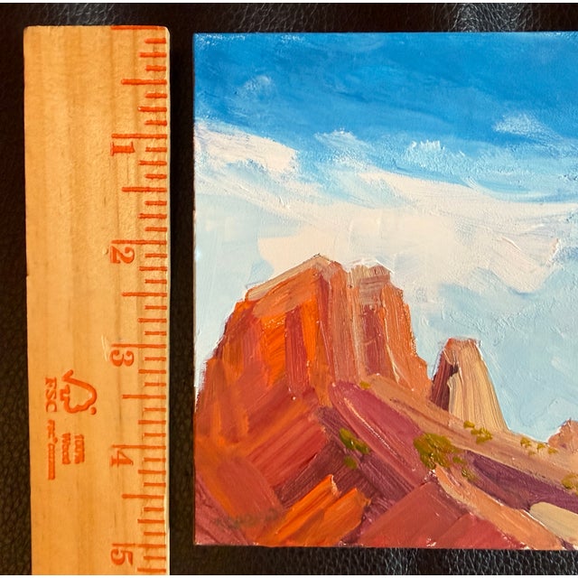 I am a plein air painter, setting up my easel on the side of the road, by streams, cliffs and great views. This little 5”...