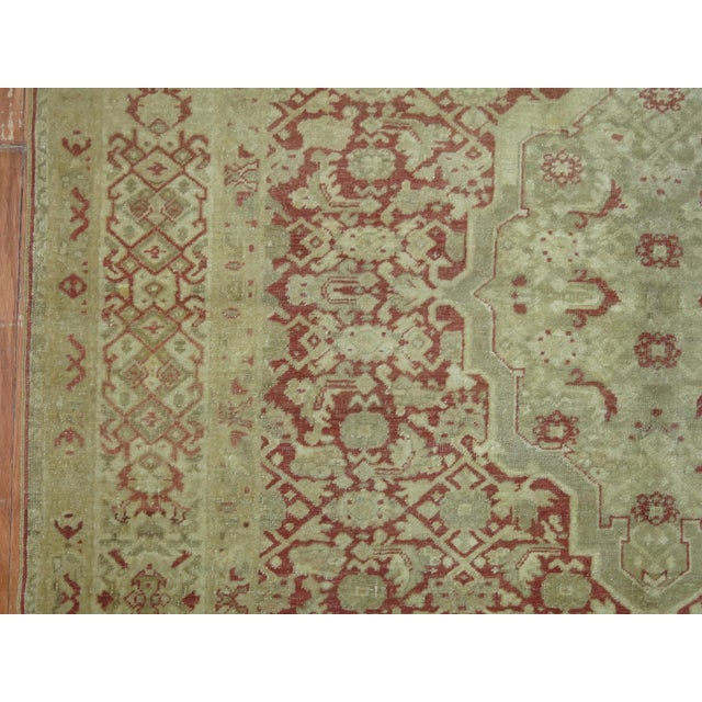 Textile Antique Crimson Red Turkish Sivas Rug - 4'2" x 5'8" For Sale - Image 7 of 7