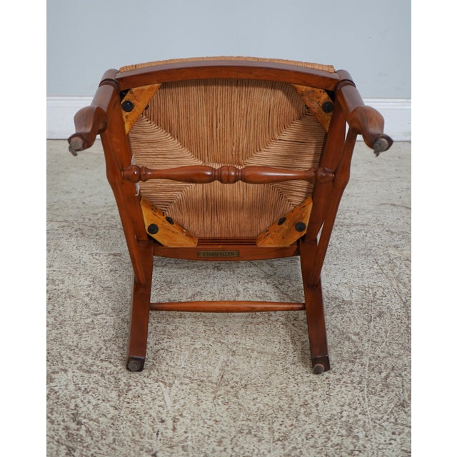 Set of 6 Ethan Allen Wheat Back Dining Room Chairs Chairish