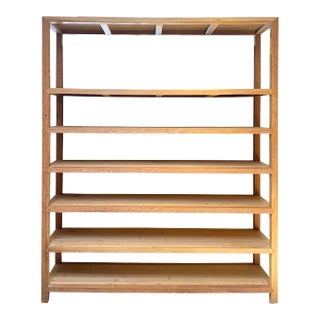 Heavy Chinese Huali Wood Display Cabinet Bookcase Divider For Sale