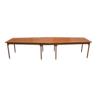 Mid 20th Century Scandinavian Modern Banquet Restored Dining Table For Sale