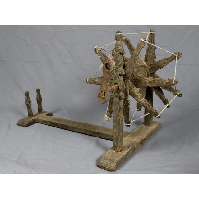 Antique Traditional Basic Spinning Wheel, Nuristan Charkha, 1890s For Sale - Image 5 of 12