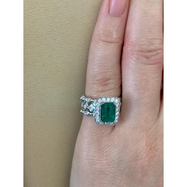 2.0 Carat Emerald Cut Colombian Emerald and Diamond Designer Doris Panos's Ring For Sale - Image 12 of 18