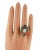 This beautiful retro era ring is crafted from solid 14k yellow gold. The large oval shape top has 7 large oval gemstones...