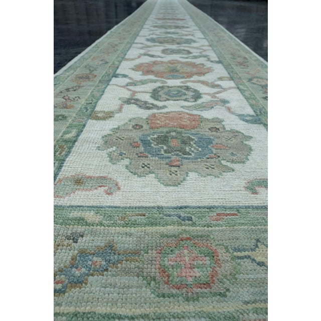 Turkish Oushak Runner Rug 2'10" x 29'1" #17557 For Sale In Houston - Image 6 of 8