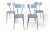 Vintage Chairs with Light Blue Formica Seat and Backrest, 1960s, Set of 4 For Sale - Image 10 of 10