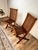 Early 21st Century Pair Vintage Mid-Century Modern Style Teak Folding Chairs For Sale - Image 5 of 10