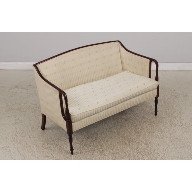 Age: Approx: 25 Years Old Details: Mahogany Quality Construction Sheraton Style Rolled Arms Traditional Style Unmarked As...