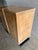 Mid-Century Modern Vintage Drexel Heritage Book-Matched Burlwood & Brass Pedestals - Pair For Sale - Image 3 of 7