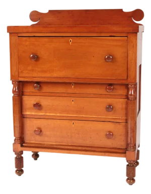 Early 19th Century American Empire Cherry Wood Chest of Drawers
