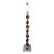 Late 20th Century Wood and Polished Aluminum Palecek Super Tall Modern Lamp For Sale