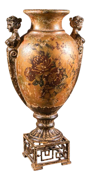 1970s Tall Vintage Oriental Ceramic Decorative Vase