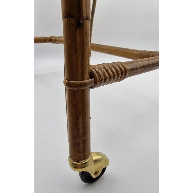 Mid-Century Coffee Table in Bamboo and Rattan, 1960s For Sale - Image 9 of 10