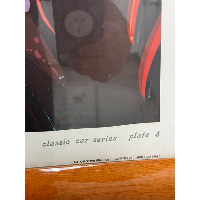 Circa 1988 Signed Tom Hale Classic Car Series Print, Framed For Sale - Image 11 of 12