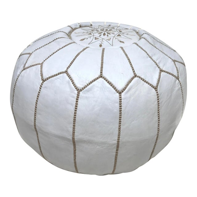 Moroccan Leather Moroccan Pouf Cover For Sale