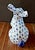 Mid-Century Modern Vintage MCM Herend Style Andrea Sadek Blue & White Fishnet Porcelain Bunny Rabbit Figurines -Set of 2 For Sale - Image 3 of 6