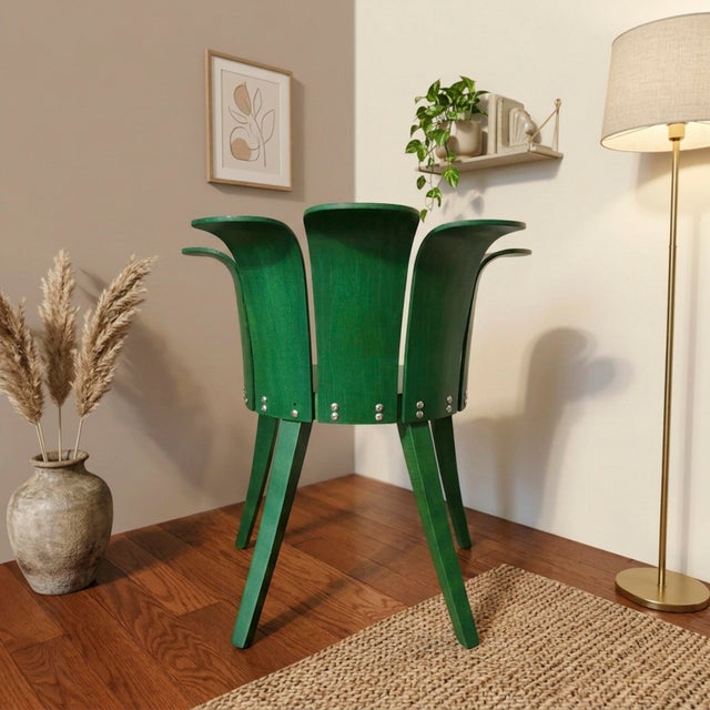 Vintage 1980s Sculptural Bentwood “Flower” Chair – Attributed to Miro Harold / King Harold For Sale - Image 4 of 11