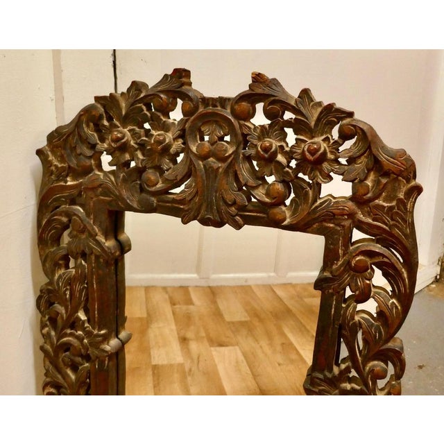 Antique Carved Fruitwood Mirror, 1900 For Sale - Image 3 of 6