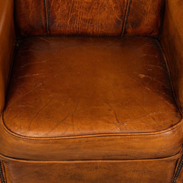 Vintage Dutch Leather Club Chairs, 1980, Set of 2 For Sale - Image 9 of 18