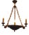Vintage French Empire Bronze Chandelier, 1980s For Sale