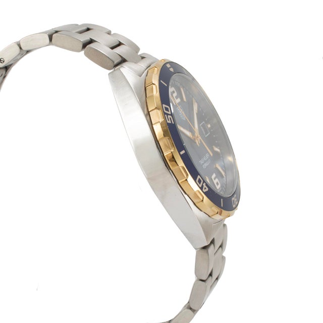 Modern Tag Heuer Formula 1 41mm Waz1120 Blue Dial Gold Plated Steel Quartz Watch For Sale - Image 3 of 9
