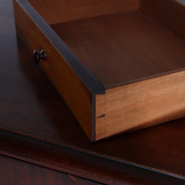 Antique American Empire Classical Flame Mahogany Butler’s Desk C1840 For Sale - Image 11 of 18