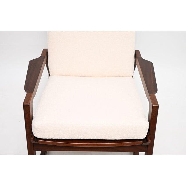 Brown Vintage Danish Rocking Chair, 1960s For Sale - Image 8 of 11
