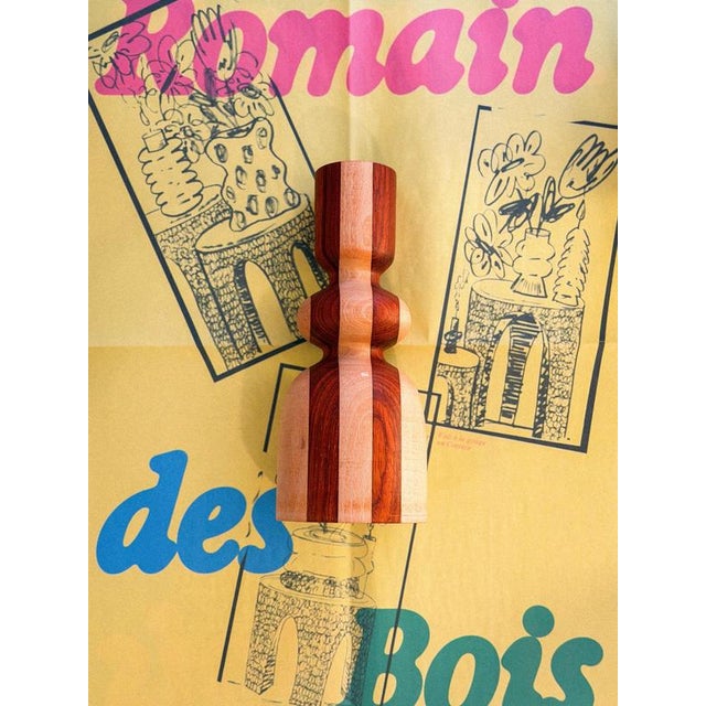 Beech and Cumaru Candlestick 2 by Romain Des Bois For Sale - Image 11 of 13