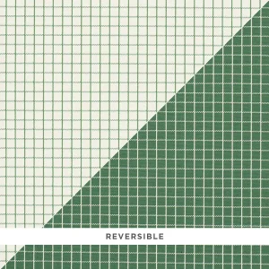Schumacher X Mark D. Sikes Georgie Reversible Check Fabric In Emerald