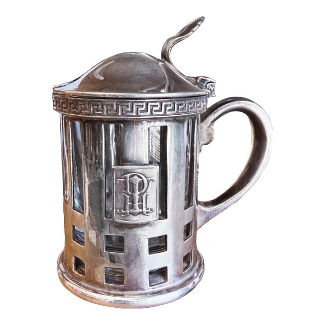 Antique Silver Mustard Pot From the Redmont Hotel in Birmingham Alabama For Sale