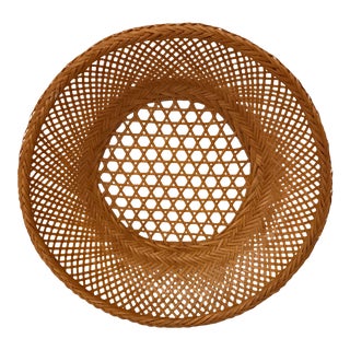 Vintage Patterned Bottom Basket For Sale