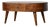 Rounded Chestnut Mango Wood Coffee Table With Drawer For Sale