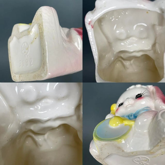 Vintage 1950s Kitsch Rubens Originals Ceramic Drummer Dog Planter 3192, Japan For Sale - Image 12 of 13