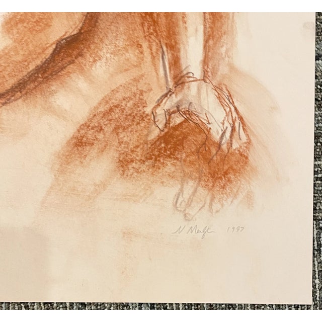 Pastel and mixed media on heavy pale pink paper from the estate of Northwest School artist Neil Meitzler (1930 - 2009)....