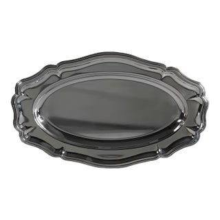 Mid-Century French Christofle-Gallia Scalloped Silver-Plated Serving Platter (1940s-1950s) For Sale