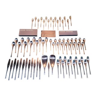 Stainless Flatware Set by Jens Quistgaard for Dansk 72 Pieces For Sale