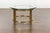1950s Midcentury Italian Brass Side Table with Round Glass Top For Sale - Image 9 of 11