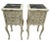 Gorgeous Vintage Pair of French Nightstands Bedside Chests, Two drawers, Marble Top inlay, Shabby Chic Distressed, Petite...