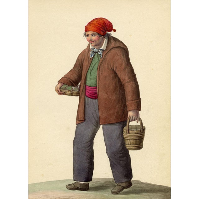 Michela De Vito Sailor, Costume of St. Lucia District of Naples, 1800s, Paper For Sale
