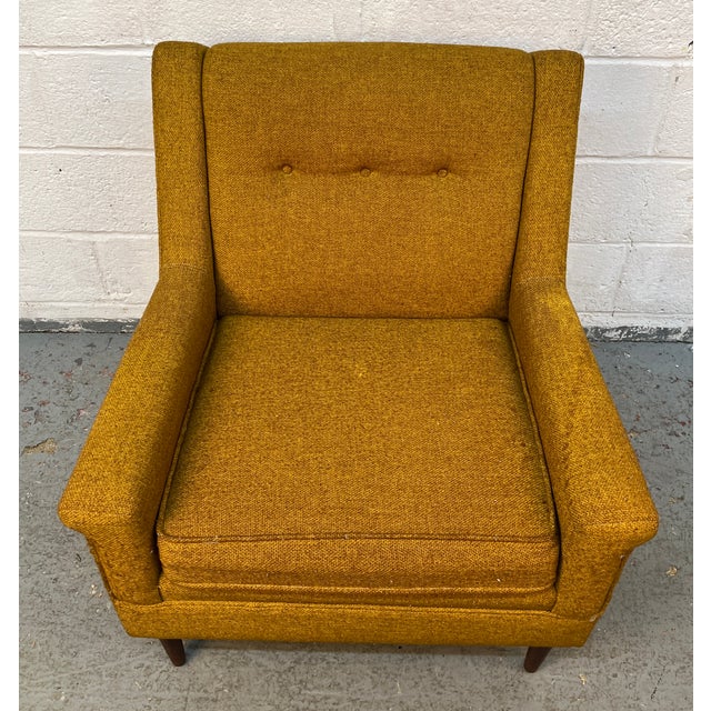 Textile Mid-Century Lounge Chair Attributed Flexsteel For Sale - Image 7 of 10