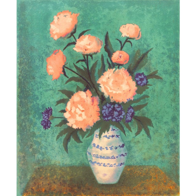 'Dog Roses and Carnations' by Angelina Lavernia, Post-Impressionist Woman Artist, Barcelona, Spain For Sale