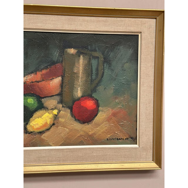 Lindholm, Still Life, 1960s, Oil on Canvas, Framed For Sale - Image 12 of 18