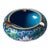 Vintage Chinese Cloisonné Ashtray | Turquoise Ground Lotus Motif With Gilt Rim For Sale