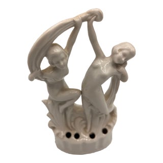 1930’s Art Deco Porcelain Flower Frog For Sale